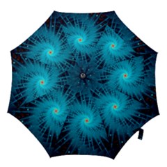 Spiral Stars Fractal Cosmos Explosion Big Bang Hook Handle Umbrellas (medium) by Ravend