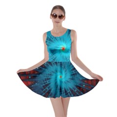 Spiral Stars Fractal Cosmos Explosion Big Bang Skater Dress by Ravend