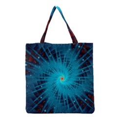 Spiral Stars Fractal Cosmos Explosion Big Bang Grocery Tote Bag by Ravend