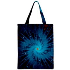 Spiral Stars Fractal Cosmos Explosion Big Bang Zipper Classic Tote Bag by Ravend