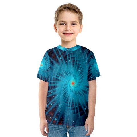 Spiral Stars Fractal Cosmos Explosion Big Bang Kids  Sport Mesh Tee by Ravend