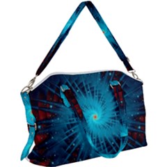 Spiral Stars Fractal Cosmos Explosion Big Bang Canvas Crossbody Bag by Ravend