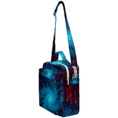 Spiral Stars Fractal Cosmos Explosion Big Bang Crossbody Day Bag by Ravend