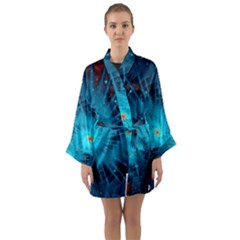 Spiral Stars Fractal Cosmos Explosion Big Bang Long Sleeve Satin Kimono by Ravend