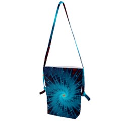 Spiral Stars Fractal Cosmos Explosion Big Bang Folding Shoulder Bag by Ravend