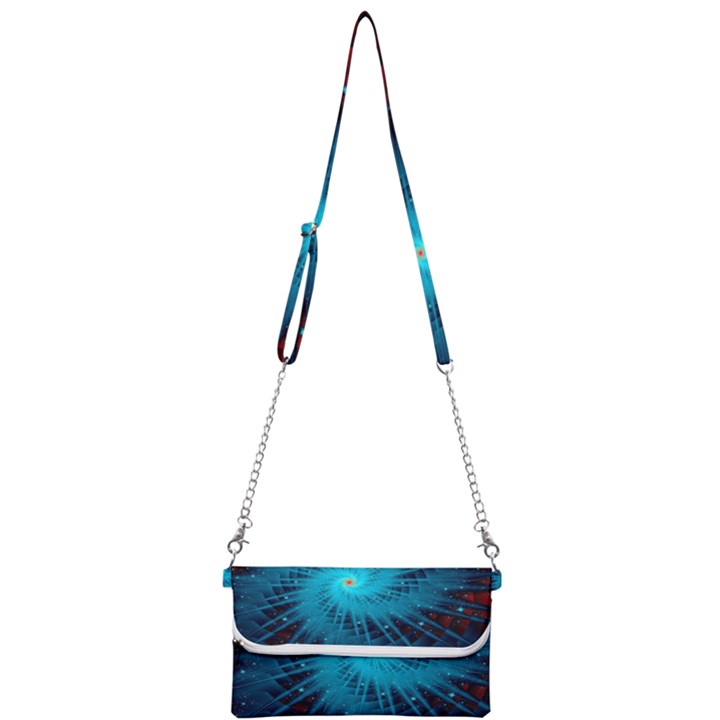 Spiral Stars Fractal Cosmos Explosion Big Bang Mini Crossbody Handbag