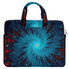 Spiral Stars Fractal Cosmos Explosion Big Bang Macbook Pro 16  Double Pocket Laptop Bag  by Ravend