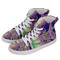 Fractal Abstract Digital Art Art Colorful Men s Hi-top Skate Sneakers by Ravend