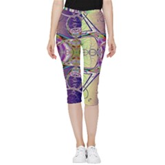 Fractal Abstract Digital Art Art Colorful Inside Out Lightweight Velour Capri Leggings  by Ravend