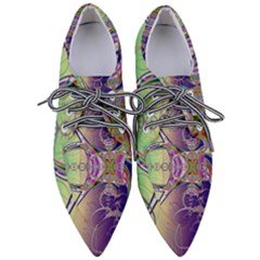 Fractal Abstract Digital Art Art Colorful Pointed Oxford Shoes by Ravend