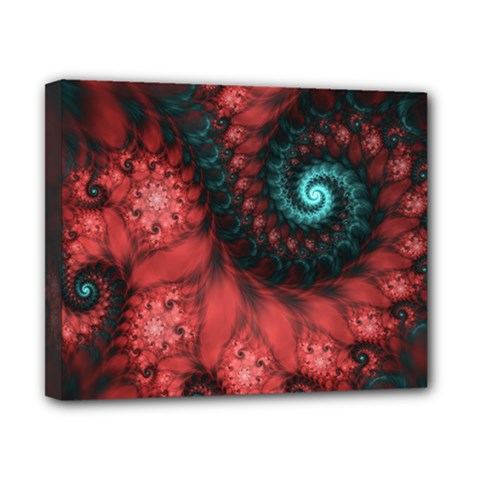 Fractal Spiral Vortex Pattern Art Digital Canvas 10  X 8  (stretched) by Ravend