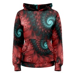 Fractal Spiral Vortex Pattern Art Digital Women s Pullover Hoodie by Ravend