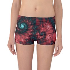 Fractal Spiral Vortex Pattern Art Digital Reversible Boyleg Bikini Bottoms by Ravend