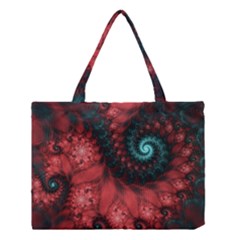 Fractal Spiral Vortex Pattern Art Digital Medium Tote Bag by Ravend