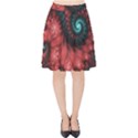 Fractal Spiral Vortex Pattern Art Digital Velvet High Waist Skirt View1