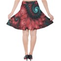 Fractal Spiral Vortex Pattern Art Digital Velvet High Waist Skirt View2