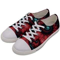 Fractal Spiral Vortex Pattern Art Digital Men s Low Top Canvas Sneakers by Ravend