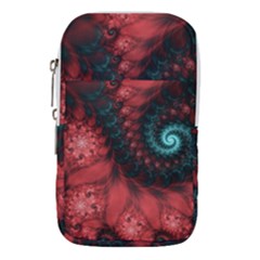 Fractal Spiral Vortex Pattern Art Digital Waist Pouch (small) by Ravend