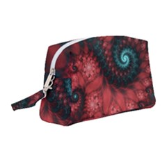 Fractal Spiral Vortex Pattern Art Digital Wristlet Pouch Bag (medium) by Ravend