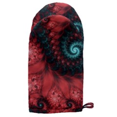 Fractal Spiral Vortex Pattern Art Digital Microwave Oven Glove by Ravend