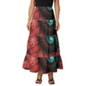 Fractal Spiral Vortex Pattern Art Digital Tiered Ruffle Maxi Skirt View1