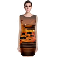 Technology Design Tech Computer Future Business Classic Sleeveless Midi Dress by Ravend