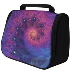 Fractal Fractals Spiral Vortex Blue Dark Art Full Print Travel Pouch (big) by Ravend