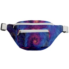 Fractal Fractals Spiral Vortex Blue Dark Art Fanny Pack by Ravend