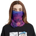 Fractal Fractals Spiral Vortex Blue Dark Art Face Covering Bandana (Two Sides) View1