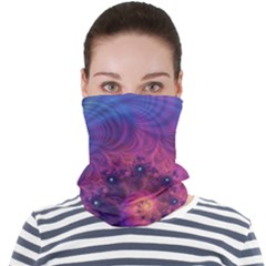 Fractal Fractals Spiral Vortex Blue Dark Art Face Seamless Bandana (adult) by Ravend