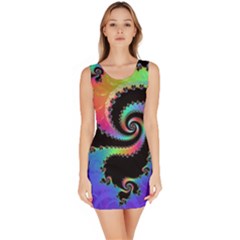 Fractal Spiral Vortex Swirl Whirlpool Math Bodycon Dress by Ravend