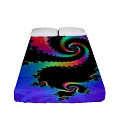 Fractal Spiral Vortex Swirl Whirlpool Math Fitted Sheet (full/ Double Size)