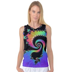 Fractal Spiral Vortex Swirl Whirlpool Math Women s Basketball Tank Top by Ravend