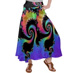 Fractal Spiral Vortex Swirl Whirlpool Math Satin Palazzo Pants by Ravend