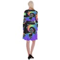 Fractal Spiral Vortex Swirl Whirlpool Math Long Sleeve Velvet Front Wrap Dress View2