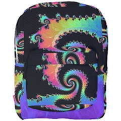 Fractal Spiral Vortex Swirl Whirlpool Math Full Print Backpack by Ravend