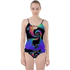 Fractal Spiral Vortex Swirl Whirlpool Math Cut Out Top Tankini Set by Ravend