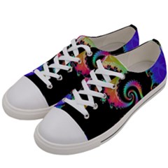 Fractal Spiral Vortex Swirl Whirlpool Math Women s Low Top Canvas Sneakers by Ravend