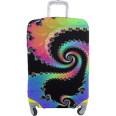 Fractal Spiral Vortex Swirl Whirlpool Math Luggage Cover (large) by Ravend