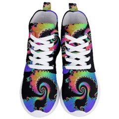 Fractal Spiral Vortex Swirl Whirlpool Math Women s Lightweight High Top Sneakers by Ravend