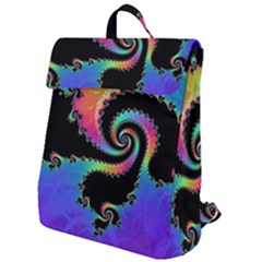 Fractal Spiral Vortex Swirl Whirlpool Math Flap Top Backpack by Ravend