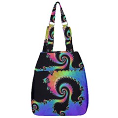 Fractal Spiral Vortex Swirl Whirlpool Math Center Zip Backpack by Ravend