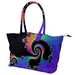 Fractal Spiral Vortex Swirl Whirlpool Math Canvas Shoulder Bag by Ravend