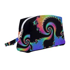 Fractal Spiral Vortex Swirl Whirlpool Math Wristlet Pouch Bag (medium) by Ravend