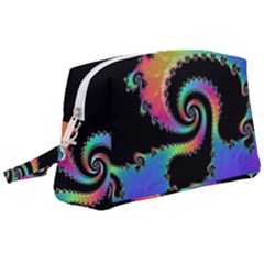 Fractal Spiral Vortex Swirl Whirlpool Math Wristlet Pouch Bag (large) by Ravend