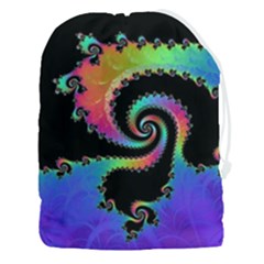 Fractal Spiral Vortex Swirl Whirlpool Math Drawstring Pouch (3xl) by Ravend