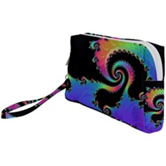 Fractal Spiral Vortex Swirl Whirlpool Math Wristlet Pouch Bag (small) by Ravend