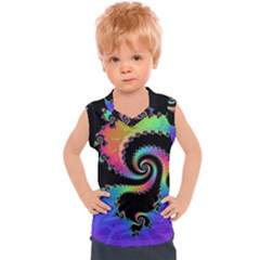 Fractal Spiral Vortex Swirl Whirlpool Math Kids  Sport Tank Top