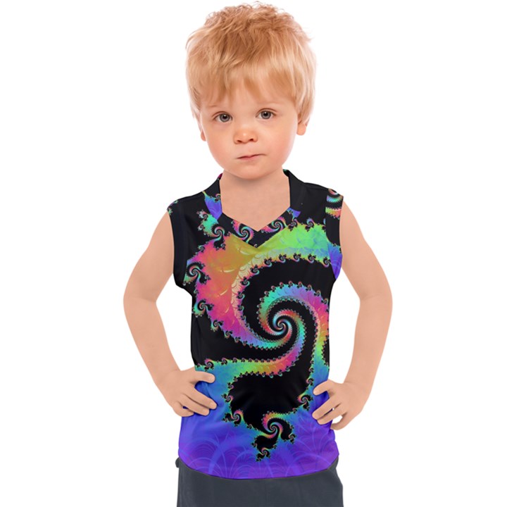 Fractal Spiral Vortex Swirl Whirlpool Math Kids  Sport Tank Top