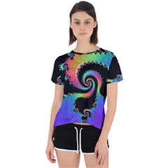 Fractal Spiral Vortex Swirl Whirlpool Math Open Back Sport Tee